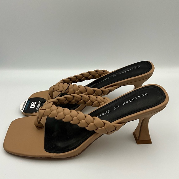 Articles Of Society Shoes - Articles Of Society Sandals Size 9 Tan Braided Heels
